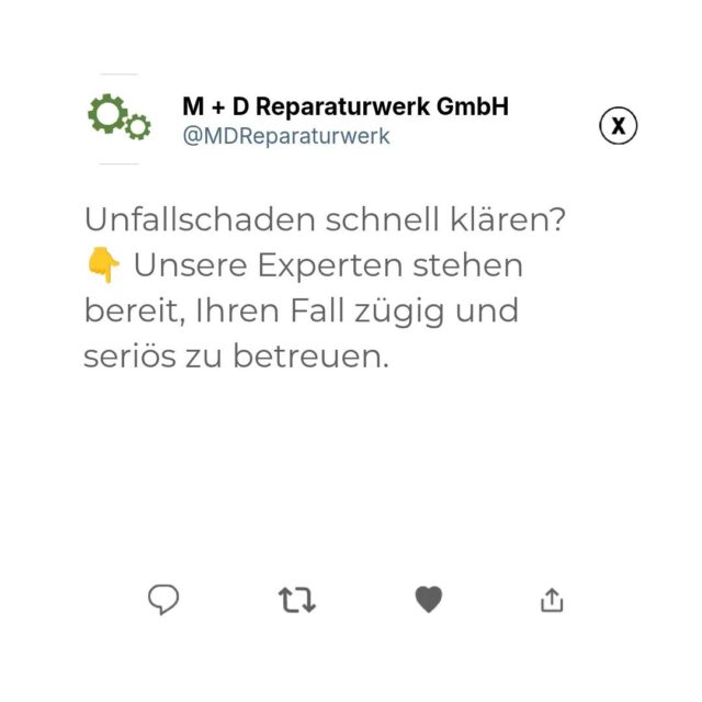 Ist Ihr Fahrzeug nach einem Unfall beschädigt? Wir erstellen professionelle Gutachten für Ihren Versicherungsfall. Unser erfahrenes Team bewertet den Schaden präzise und unterstützt Sie bei der kompletten Abwicklung - transparent und zuverlässig von Anfang bis Ende.

Haben Sie Fragen zu unserem Gutachtenservice? Rufen Sie uns an: +4961019891878

#Fahrzeuggutachten #Unfallgutachten #BadVilbel