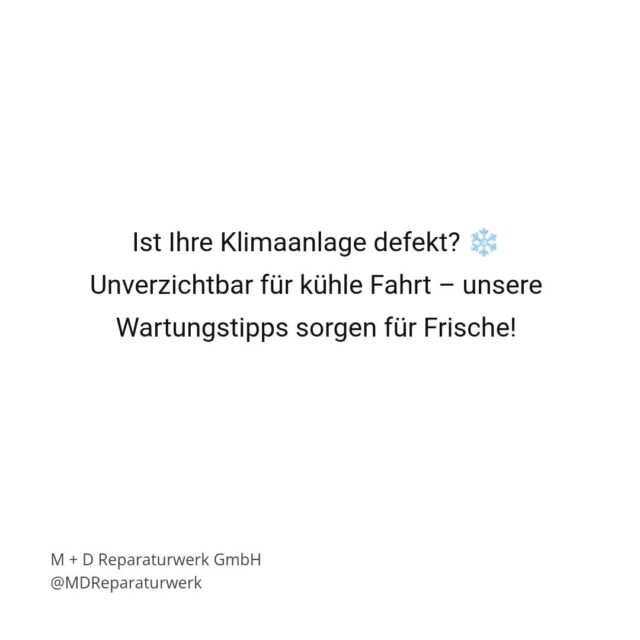 POV: Du drehst die Klimaanlage voll auf und es kommt nur lauwarme Luft? 🥵

Effiziente Klimaanlagen sind kein Luxus, sondern Notwendigkeit für Fahrkomfort!

Unsere Tipps für kalte Luft:
- Filter regelmäßig wechseln
- AC einmal monatlich kurz laufen lassen
- Bei Leistungsverlust sofort prüfen lassen

Kein Schwitzen mehr im Stau! Vereinbaren Sie einen Termin bei uns in Bad Vilbel.

#Klimaanlage #Autoservice #Fahrkomfort