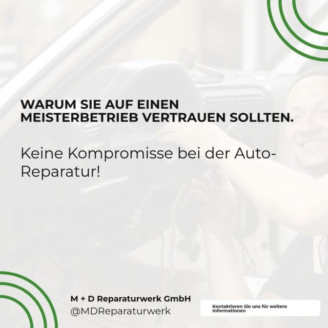 Bei einer Auto-Reparatur sollten Sie keine Kompromisse eingehen – ein Meisterbetrieb bietet mehr als nur Schrauberei. Wir bieten Fachwissen durch regelmäßige Fortbildungen, modernste Diagnosetechnik und transparente Preise ohne versteckte Kosten.

Plus: Die Herstellergarantie Ihres Fahrzeugs bleibt bei uns vollständig erhalten! ✅

Worauf achten Sie beim Werkstatt-Besuch?

#Meisterwerkstatt #BadVilbel #Autoservice