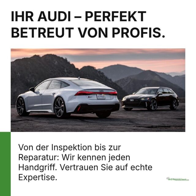Ihr Audi verdient die beste Pflege. 🚗✨

Wir kennen jedes Detail – von der Inspektion bis zur Reparatur. Verlassen Sie sich auf echte Experten.

Fragen? Einfach anrufen oder vorbeikommen. Wir sind für Sie da.

#Audi #KFZService #Reparaturwerk