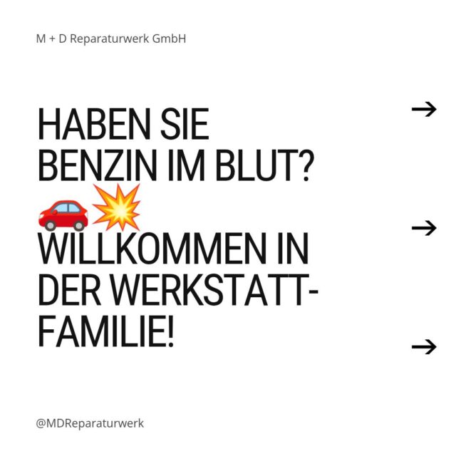 🔧 Verstärkung gesucht! Wir brauchen KFZ-Meister & Mechatroniker (m/w/d) für unser Team in Bad Vilbel.

Sie haben Öl im Blut und verstehen die Sprache der Motoren? Dann passen Sie perfekt in unsere Werkstatt-Familie!

Professionelles Arbeitsumfeld, faire Bedingungen und ein kollegiales Team warten auf Sie.

Jetzt bewerben unter: info@das-reparaturwerk.de oder +4961019891878

#Jobgesucht #KfzMeister #BadVilbel