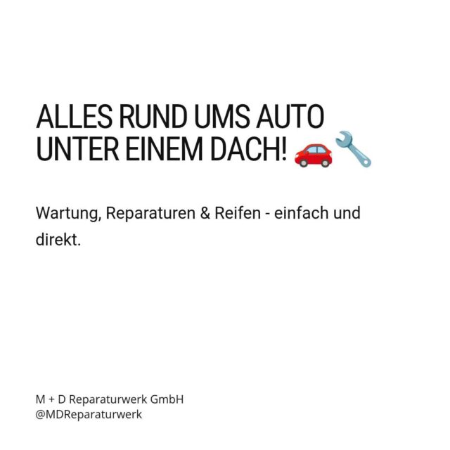 Alles für Ihr Fahrzeug - bei uns unter einem Dach! ✅

Von Inspektionen und Smart-Repair bis zu Karosserie- und Lackierarbeiten: Wir kümmern uns um ALLE Fabrikate mit größter Sorgfalt.

Auch HU+AU direkt bei uns möglich, plus Reifenservice mit Einlagerungsmöglichkeit!

Vereinbaren Sie einen Termin unter 06101-9891878 und erleben Sie kompetenten Service ohne Umwege.

#Autoreparatur #BadVilbel #KfzService